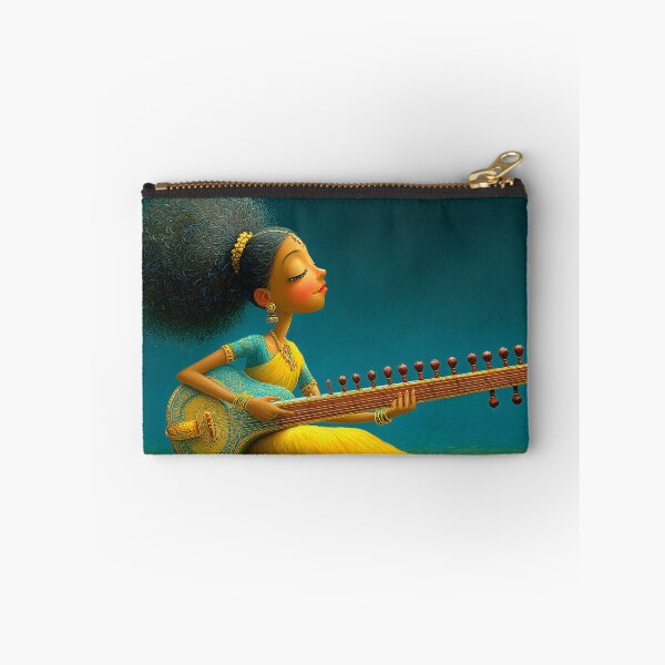 Item preview, Graceful Musician Playing the Sitar designed and sold by Artessie.