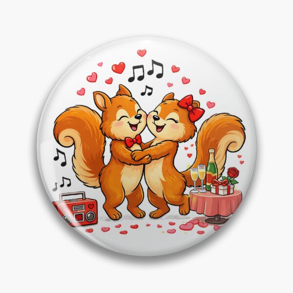 Item preview, Squirrel in love Valentine's Day designed and sold by CadresSauvages.