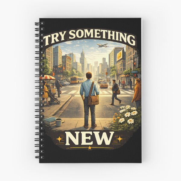 Item preview, Try Something New – Inspirational City Life Illustration designed and sold by Ramkumar2025.