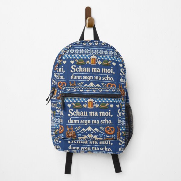 Item preview, Bavarian saying "Schau ma moi" in knitted design designed and sold by Mauswohn.