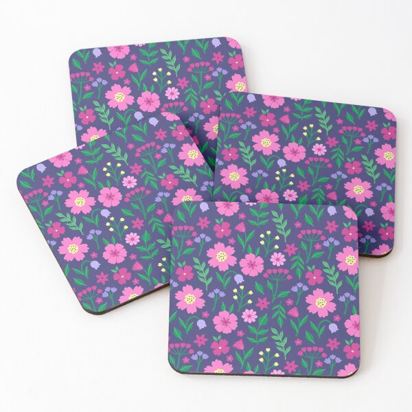 Item preview, flowers on a dark blue background designed and sold by burbura.