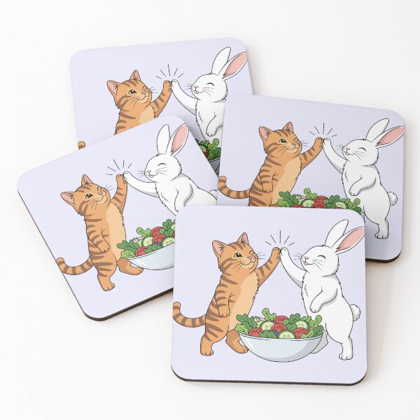 Item preview, High Five Healthy Salad Friends designed and sold by SillyPawsStudio.