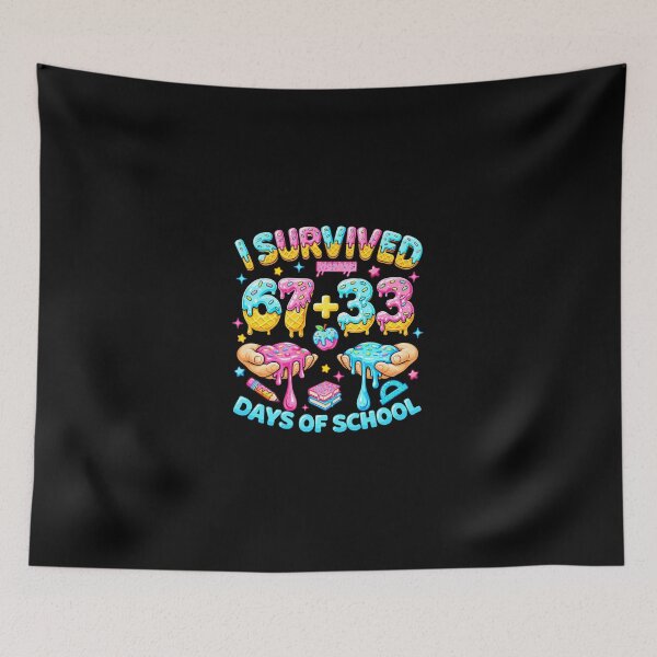 Item preview, I Survived 67+33 Days of School Funny School Milestone  designed and sold by gladysenglish.