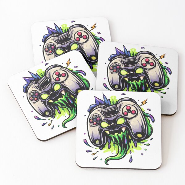 Item preview, Toxic Controller – Glitched Gaming Horror Illustration designed and sold by myforestfog.