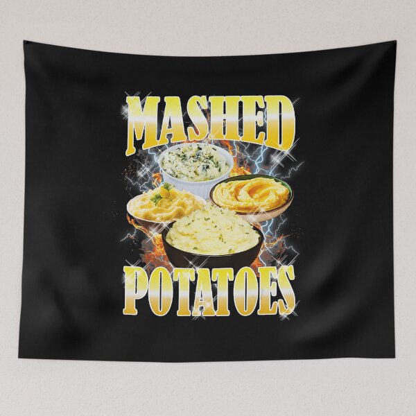 Item preview, MASHED POTATOES Funny Food Typography Retro Kitchen designed and sold by tadmercado.
