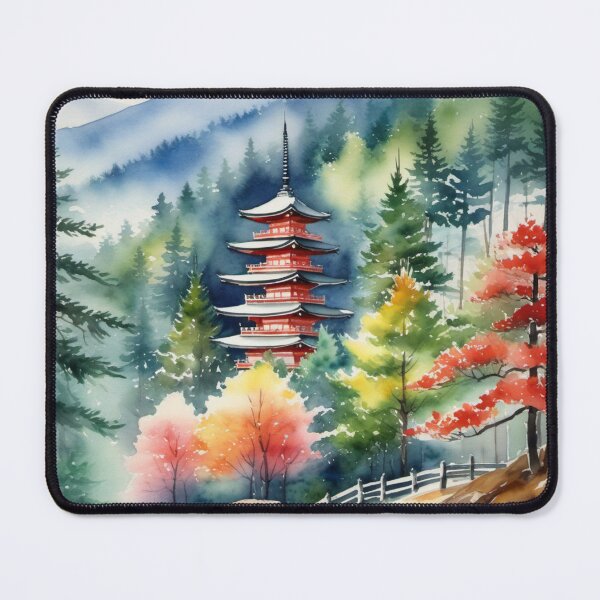 Item preview, Japanese temple in the forest designed and sold by Kraftbaum.