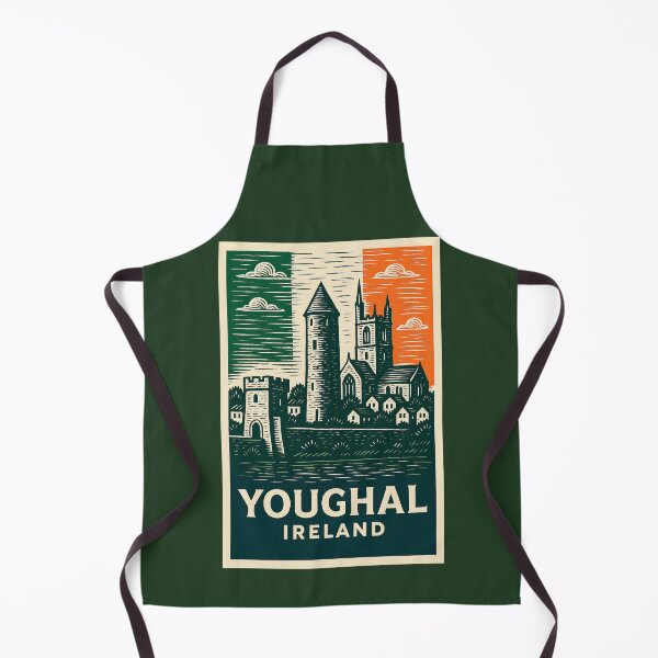 Aperçu de l'œuvre Style de linogravure de Youghal Irlande créée et vendue par Thistle-TShop.