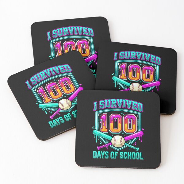Item preview, I SURVIVED 100 DAYS OF SCHOOL 100th Day Baseball Drip Celebration designed and sold by miaa-artistshop.