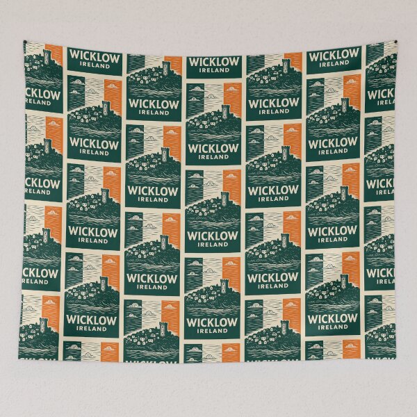Item preview, Wicklow Ireland Linocut Style  designed and sold by Thistle-TShop.