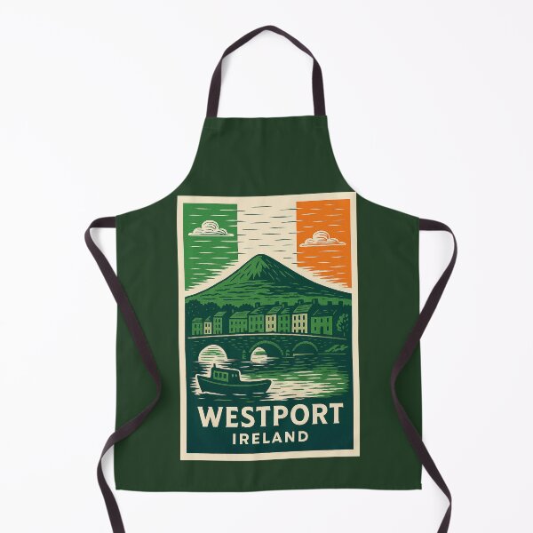 Item preview, Westport Ireland Linocut Style designed and sold by Thistle-TShop.