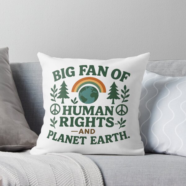 Item preview, Big Fan of Human Rights Earth Day Planet Environmental Retro designed and sold by horacehughes.