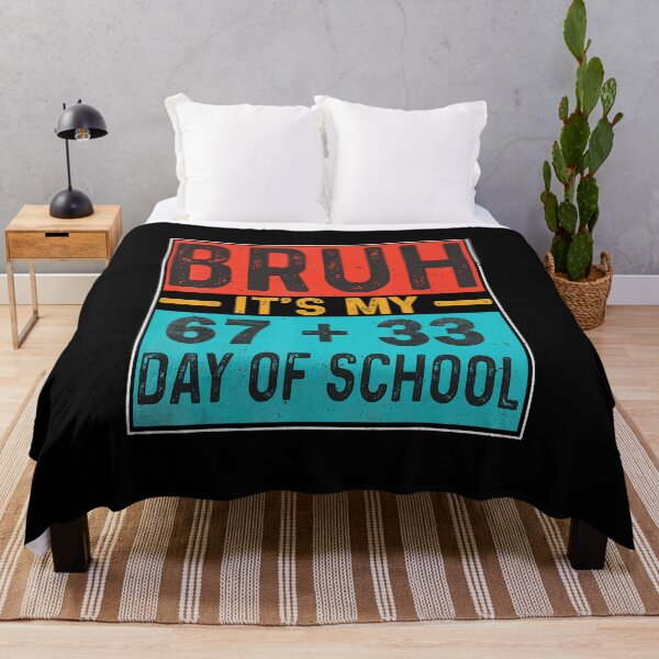 Item preview, BRUH IT’S MY 67 + 33 DAY OF SCHOOL Funny School Milestone Typography designed and sold by gladysenglish.