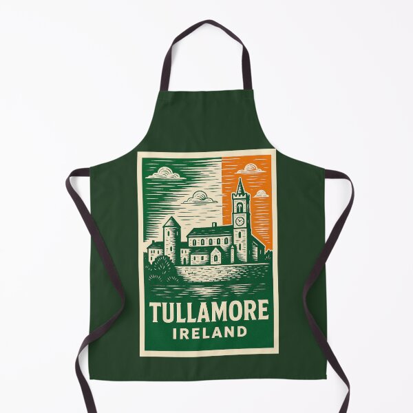 Artikelvorschau, Tullamore, Irland, Linolschnitt-Stil entworfen und verkauft von Thistle-TShop.