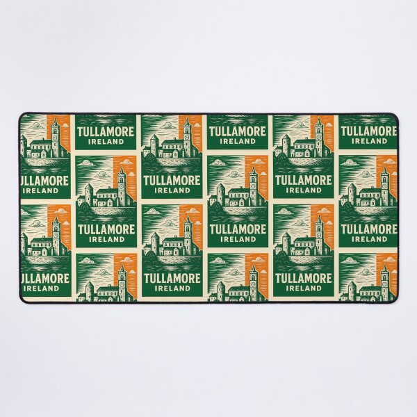 Artikelvorschau, Tullamore, Irland, Linolschnitt-Stil entworfen und verkauft von Thistle-TShop.