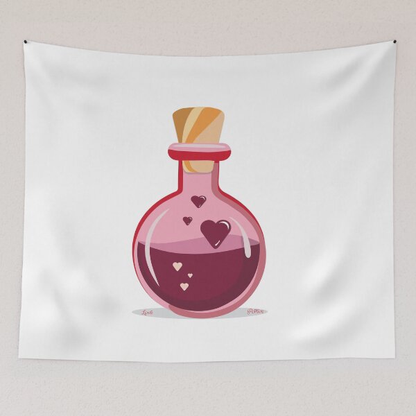 Item preview, Cute Love Portion Bottle Illustration – Pink Romantic Aesthetic Art designed and sold by Star Soulofficial.