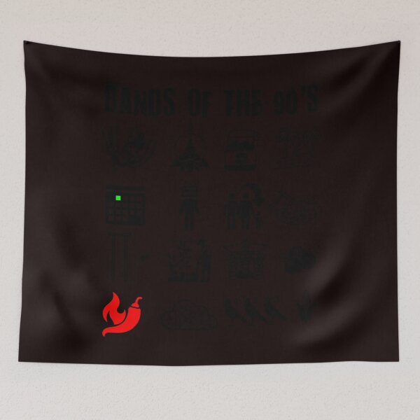 Item preview,  Funny Nerdy Iconic Alternative Rock Bands Of The 90S Black Text designed and sold by Samagaha.