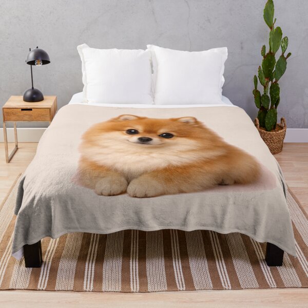 Item preview, Emotional Pomeranian Art – Soft Calm Puppy Portrait designed and sold by dogmomtees.
