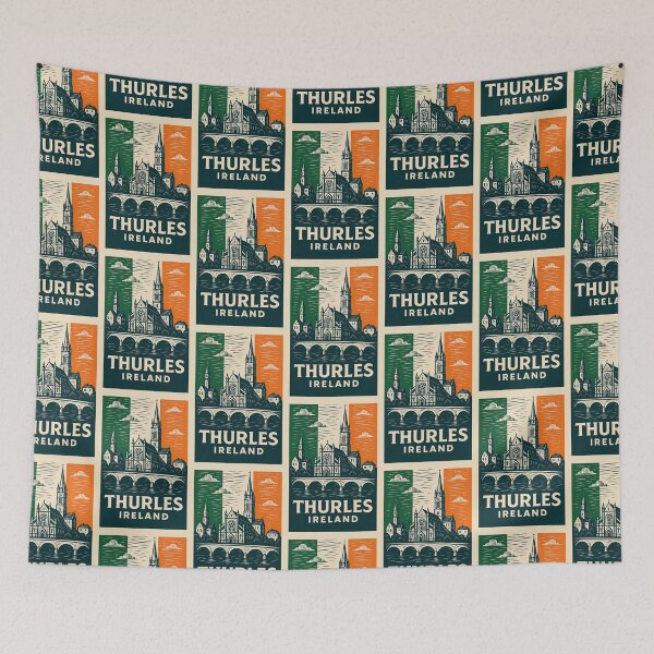 Item preview, Thurles Ireland Linocut Style  designed and sold by Thistle-TShop.