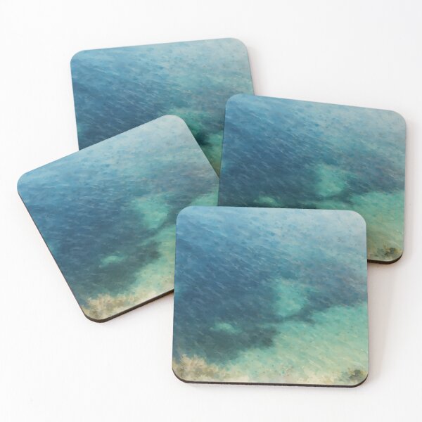 Item preview, Underwater Coral Reef Photo – Watercolor-Processed Real Ocean Photography designed and sold by M.ALK.Watercolor.