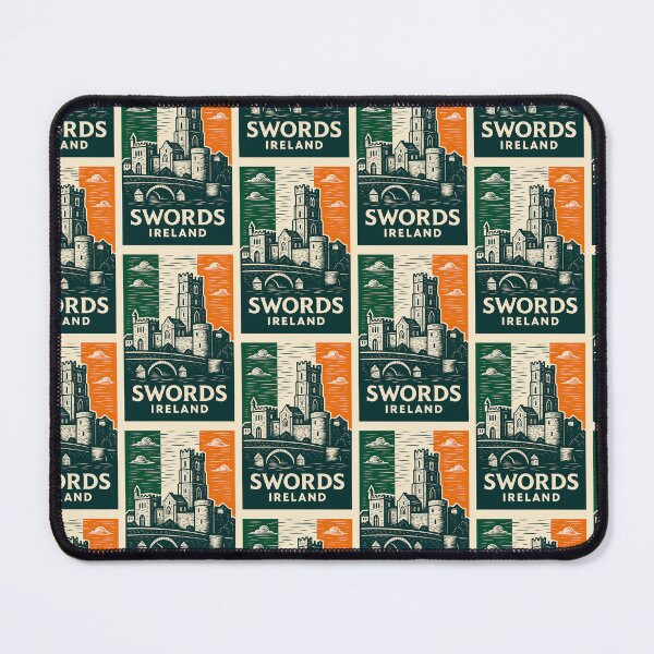 Item preview, Swords Ireland Linocut Style designed and sold by Thistle-TShop.