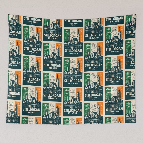 Item preview, Stillorgan Ireland Linocut Style  designed and sold by Thistle-TShop.