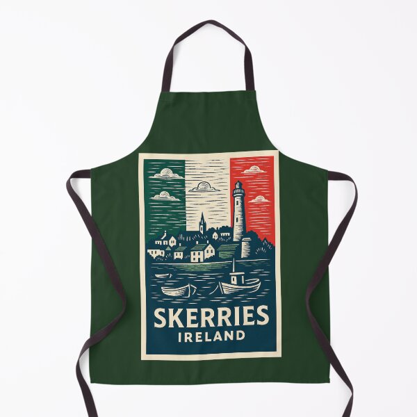 Item preview, Skerries Ireland Linocut Style designed and sold by Thistle-TShop.