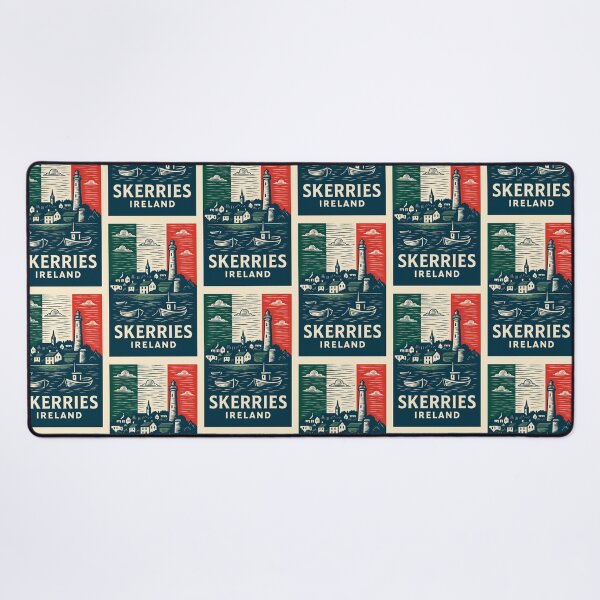 Item preview, Skerries Ireland Linocut Style designed and sold by Thistle-TShop.