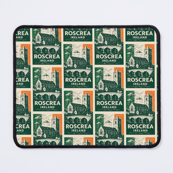 Item preview, Roscrea Ireland Linocut Style designed and sold by Thistle-TShop.