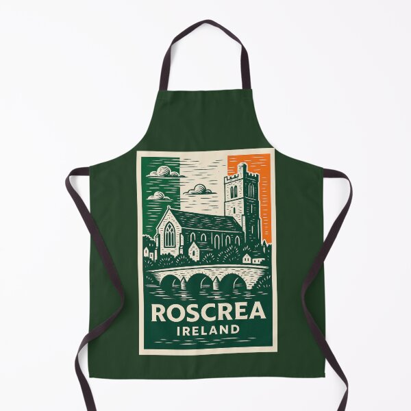 Artikelvorschau, Roscrea Irland Linolschnitt-Stil entworfen und verkauft von Thistle-TShop.