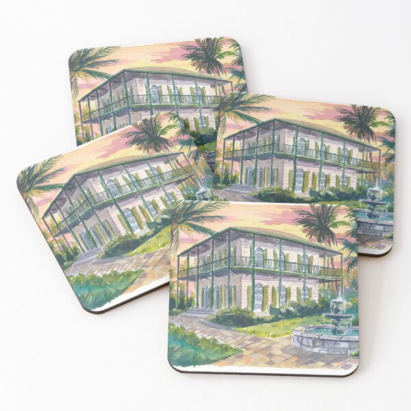 Item preview, Tropical Key West Hemingway House Painting with Lush Gardens designed and sold by artshop77.