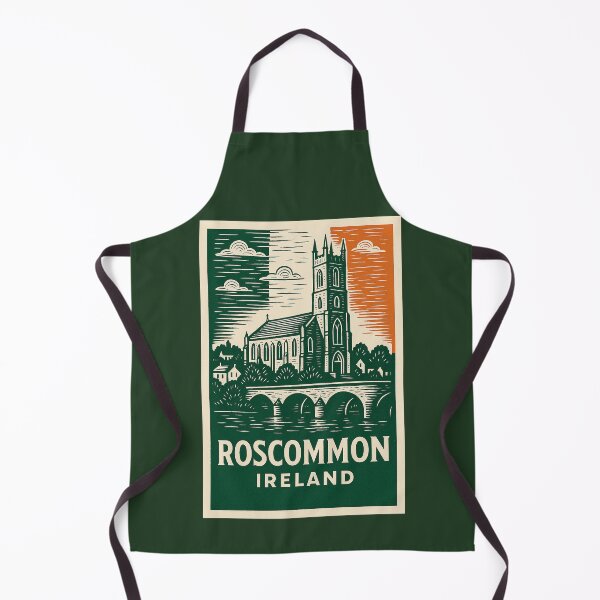 Item preview, Roscommon Ireland Linocut Style designed and sold by Thistle-TShop.