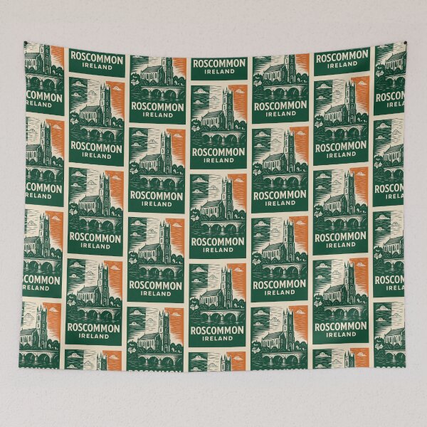 Item preview, Roscommon Ireland Linocut Style  designed and sold by Thistle-TShop.