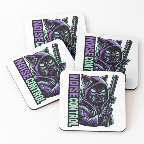 Item preview, Noise Control Neon Cat Ninja designed and sold by the-dovlat.