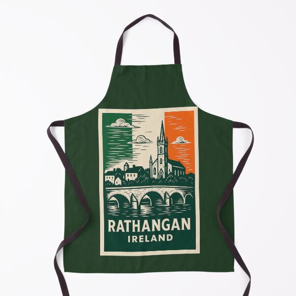Artikelvorschau, Rathangan Irland Linolschnitt-Stil entworfen und verkauft von Thistle-TShop.