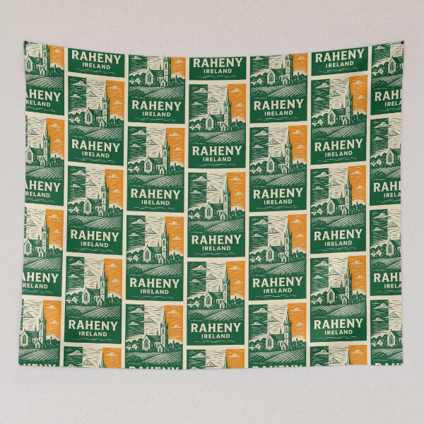 Item preview, Raheny Ireland Linocut Style  designed and sold by Thistle-TShop.
