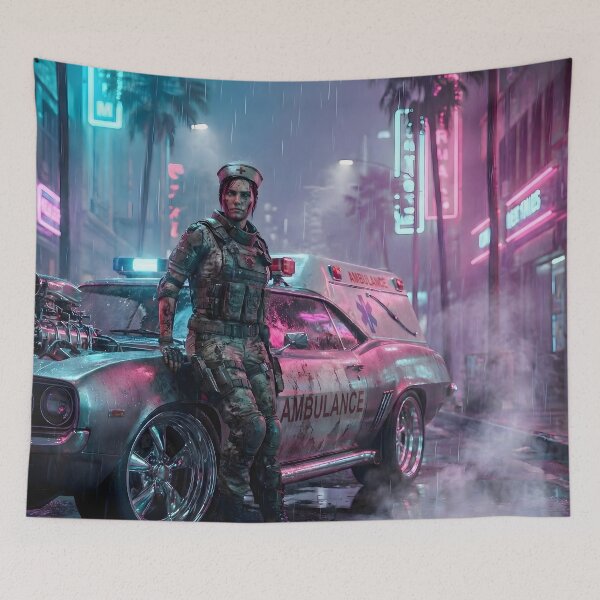 Item preview, Neon Noir Tactical Medic Retro Ride designed and sold by MarCinu Art.