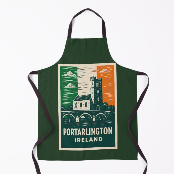 Artikelvorschau, Portarlington, Irland, Linolschnittstil entworfen und verkauft von Thistle-TShop.