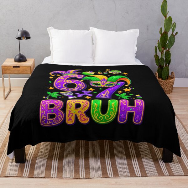 Item preview, 67 BRUH Mardi Gras Style Number Humor designed and sold by gladysenglish.