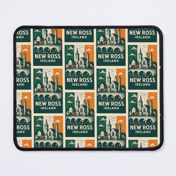 Item preview, New Ross Ireland Linocut Style designed and sold by Thistle-TShop.