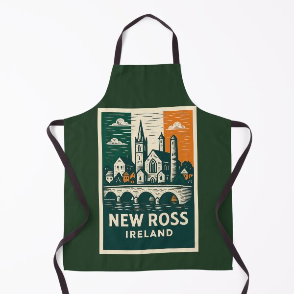 Item preview, New Ross Ireland Linocut Style designed and sold by Thistle-TShop.