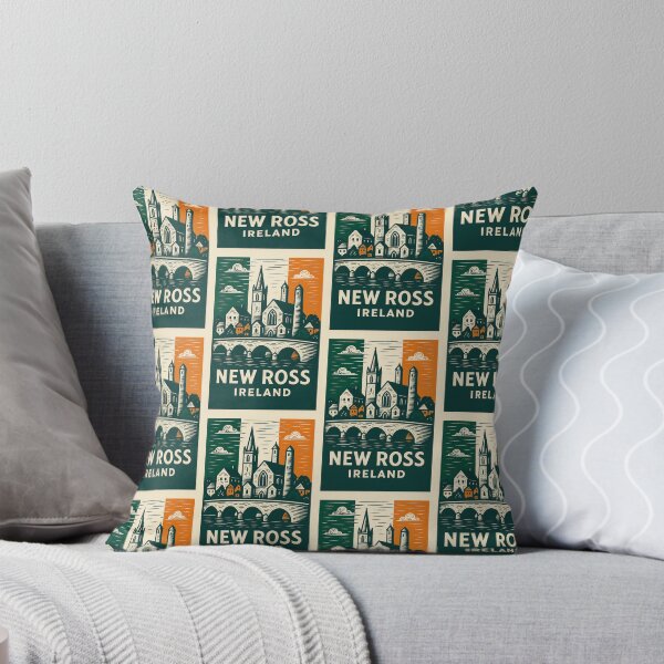 Item preview, New Ross Ireland Linocut Style  designed and sold by Thistle-TShop.