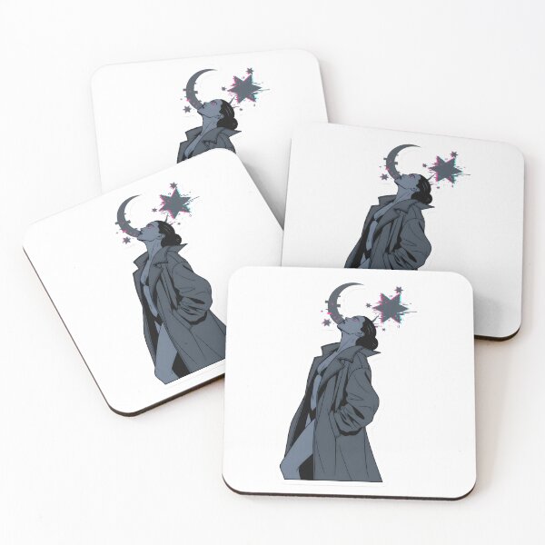 Item preview, Gothic Cyberpunk Silhouette Star Gazer Neo-Noir Y2K Aesthetic Midnight Blue designed and sold by StickyGuys.