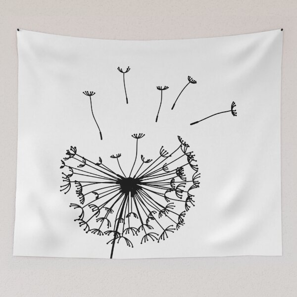 Item preview, Minimalist Dandelion Line Art – Botanical Illustration designed and sold by alijun.