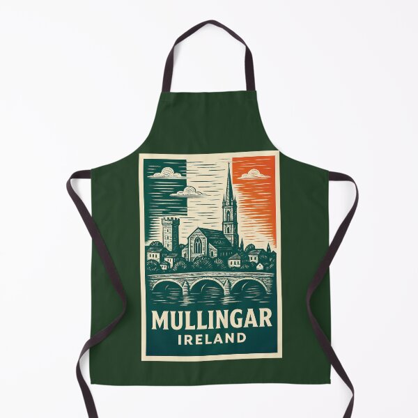 Item preview, Mullingar Ireland Linocut Style designed and sold by Thistle-TShop.