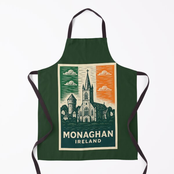 Artikelvorschau, Monaghan Irland Linolschnitt-Stil entworfen und verkauft von Thistle-TShop.