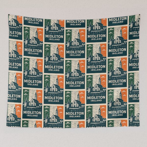 Item preview, Midleton Ireland Linocut Style  designed and sold by Thistle-TShop.