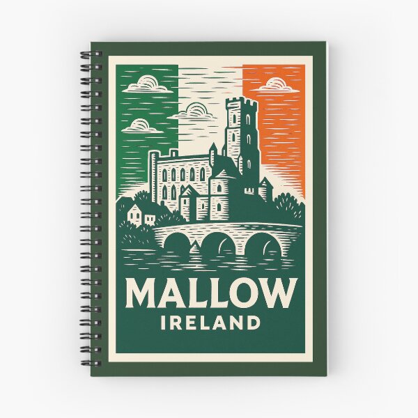 Item preview, Mallow Ireland Linocut Style  designed and sold by Thistle-TShop.