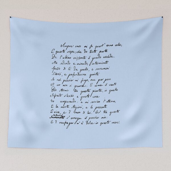Item preview, Giacomo Leopardi - L'Infinito Poem III designed and sold by Lemon Pepper.
