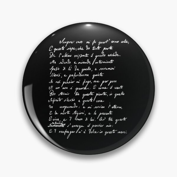 Item preview, Giacomo Leopardi - L'Infinito Poem II designed and sold by Lemon Pepper.