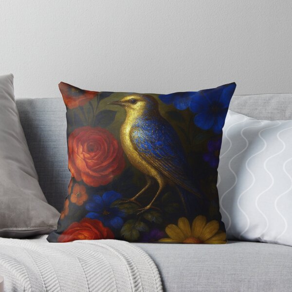 Item preview, Gold bird in floral splendor designed and sold by Sigtrix.